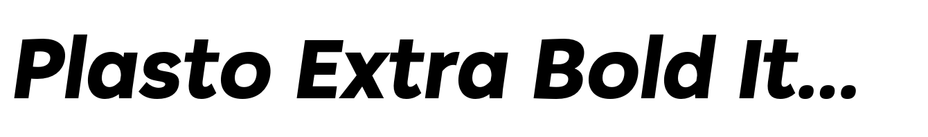 Plasto Extra Bold Italic